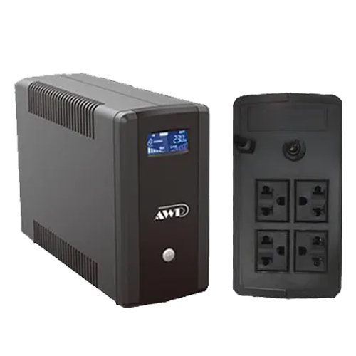 AWP AID 1000VA (600W) PRO LCD UPS w/ AVR (4-socket)